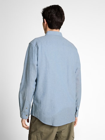 TOM TAILOR Regular Fit Skjorte i blå