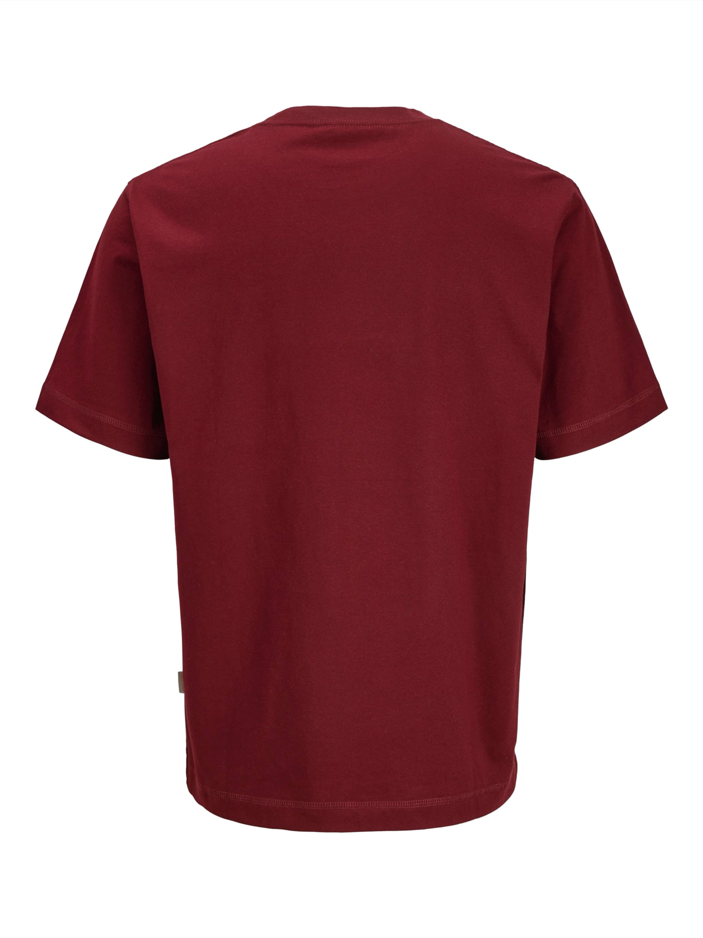JACK & JONES T-Shirt 'JORNorrebro' in Rot
