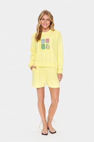 SAINT TROPEZ Sweatshirt 'Lolena' in Geel