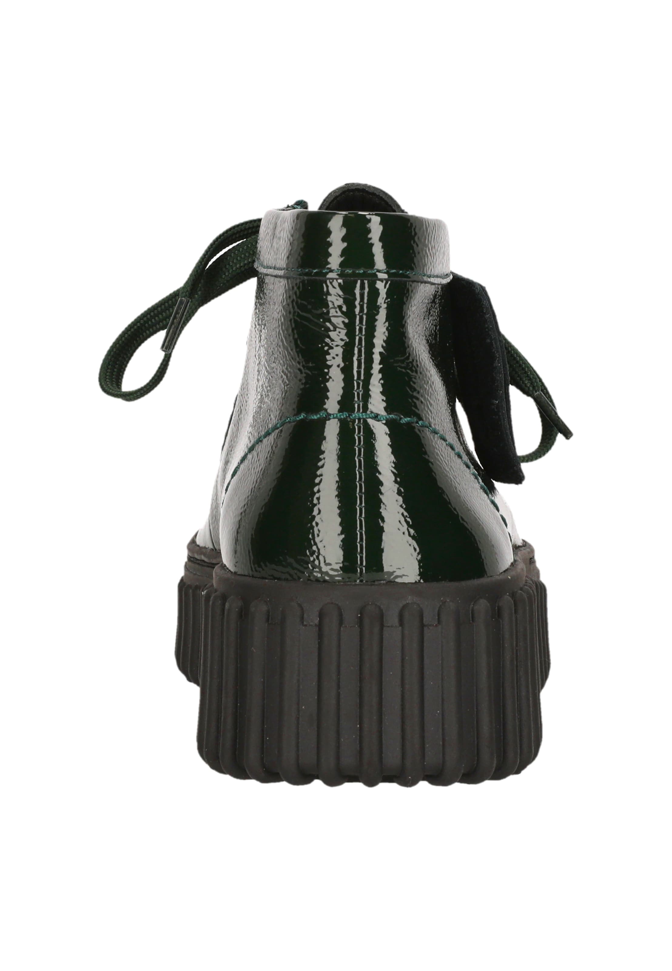 CLARKS Lace-Up Ankle Boots 'Torhill Moss' in Green