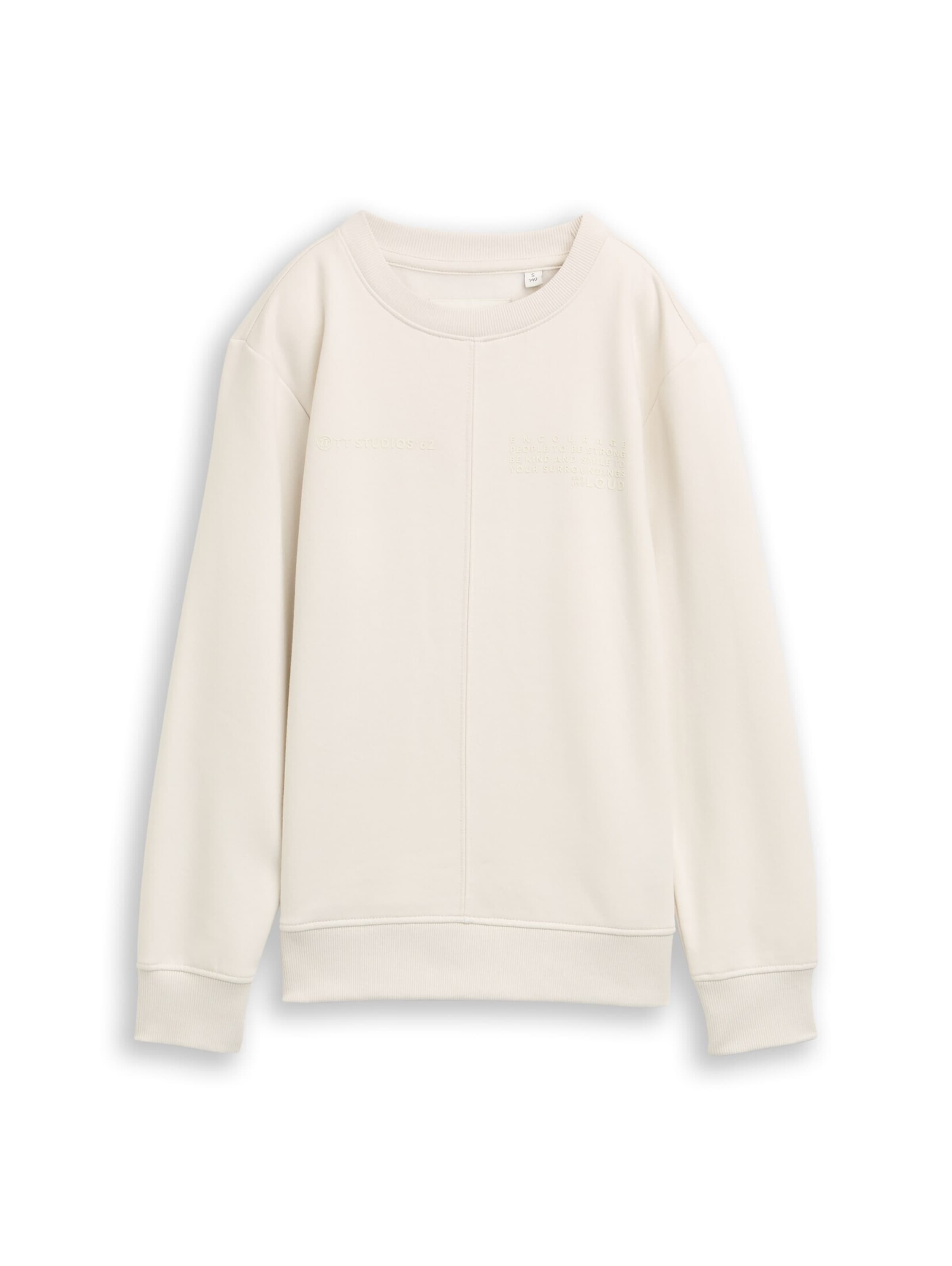 TOM TAILOR Sweatshirt in White: front