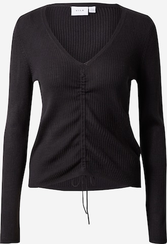 VILA Sweater 'POPSA' in Black: front