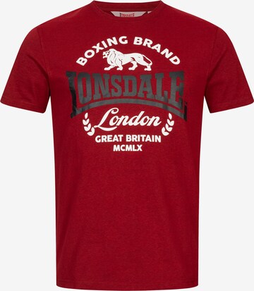 LONSDALE T-Shirt 'Waddon' in Rot: predná strana