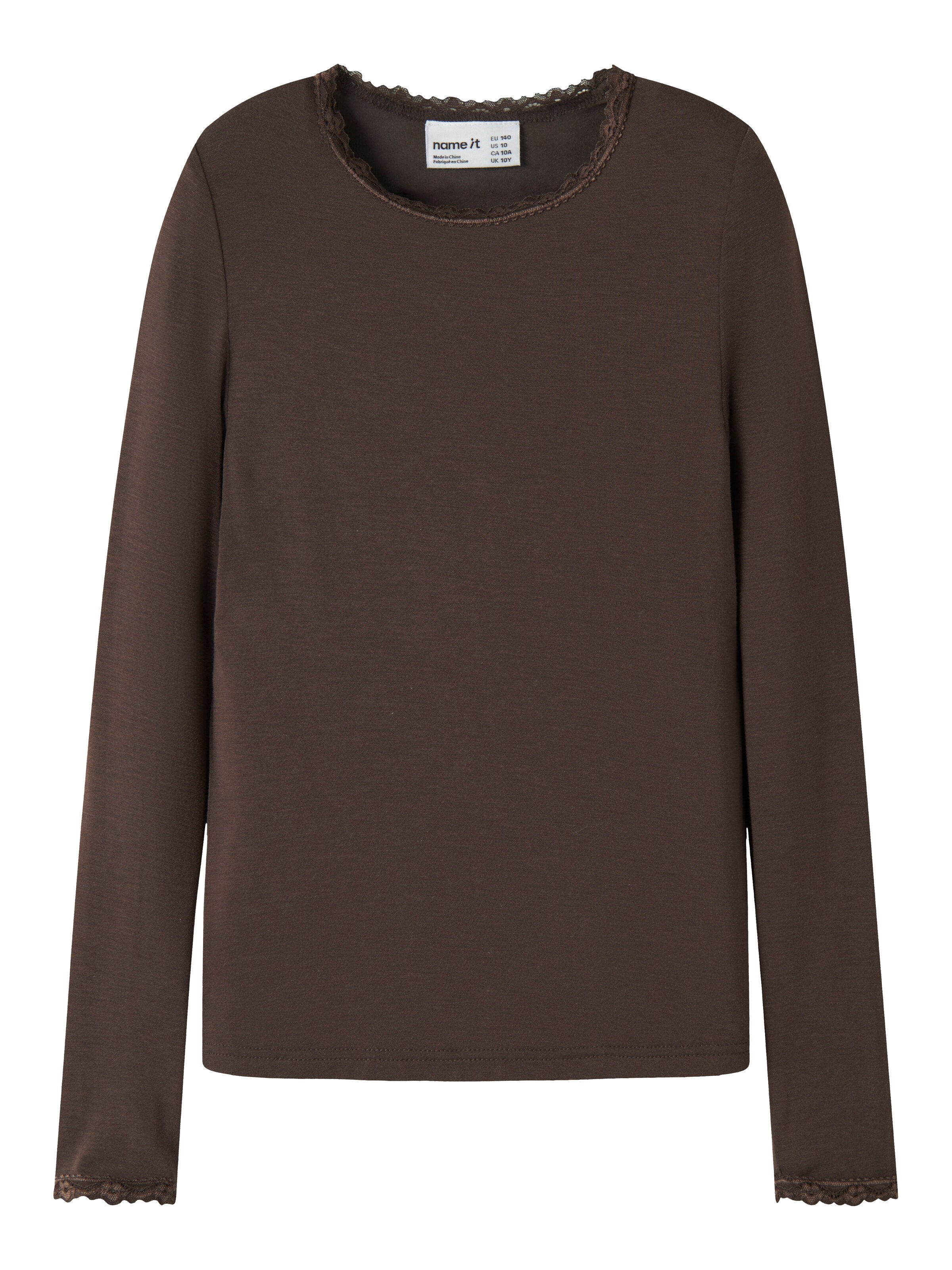NAME IT Shirt 'NKFLOLA' in Brown: front