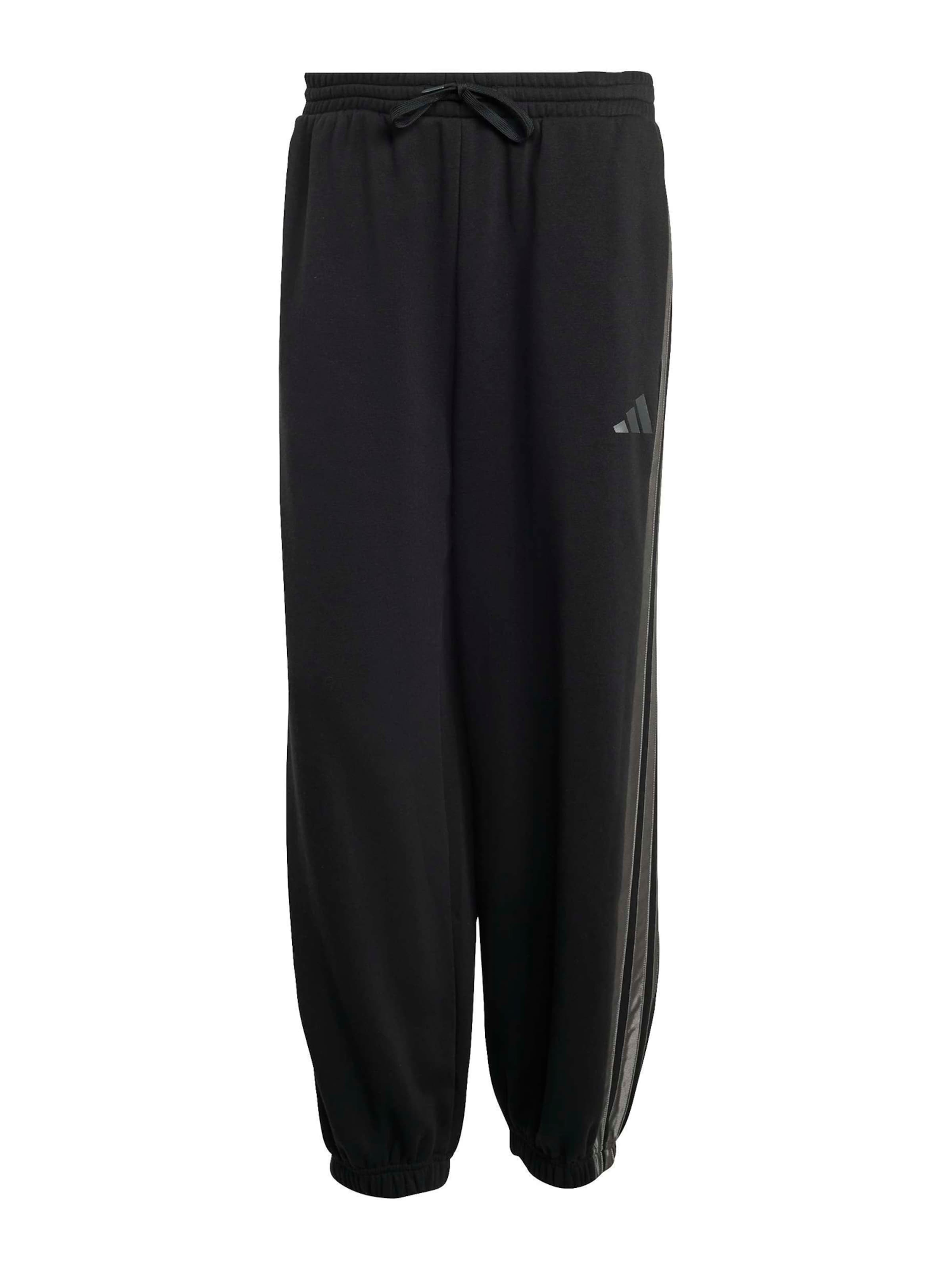 ADIDAS SPORTSWEAR Zúžený strih Športové nohavice 'ESS' - Čierna: predná strana