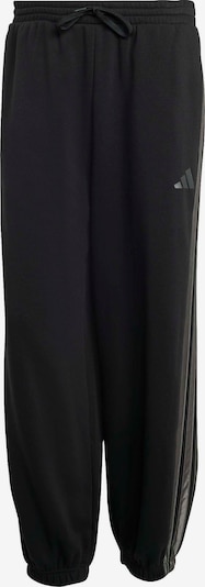 ADIDAS SPORTSWEAR Urheiluhousut 'ESS' värissä hopeanharmaa / musta, Tuotenäkymä