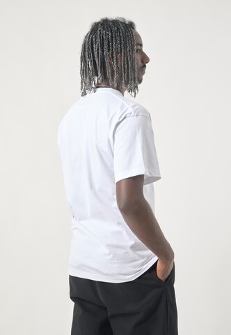 Cleptomanicx Shirt 'Classic Tee Scribble Gull' in Wit