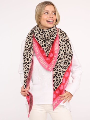 Zwillingsherz Scarf i rosa: framsida