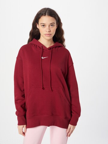 raudona Nike Sportswear Megztinis be užsegimo 'Phoenix Fleece': priekis