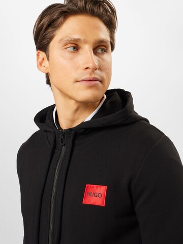 HUGO Sweat jacket 'Daple' in Black