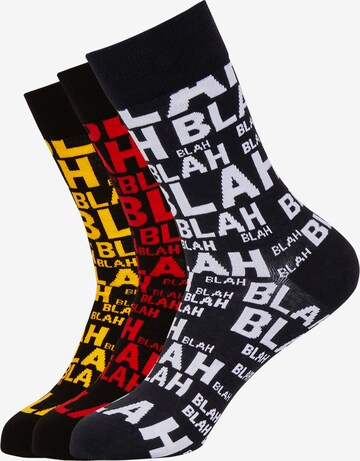 Mxthersocker Socks 'UNHINGED - BLAH-BLAH' in Black: front