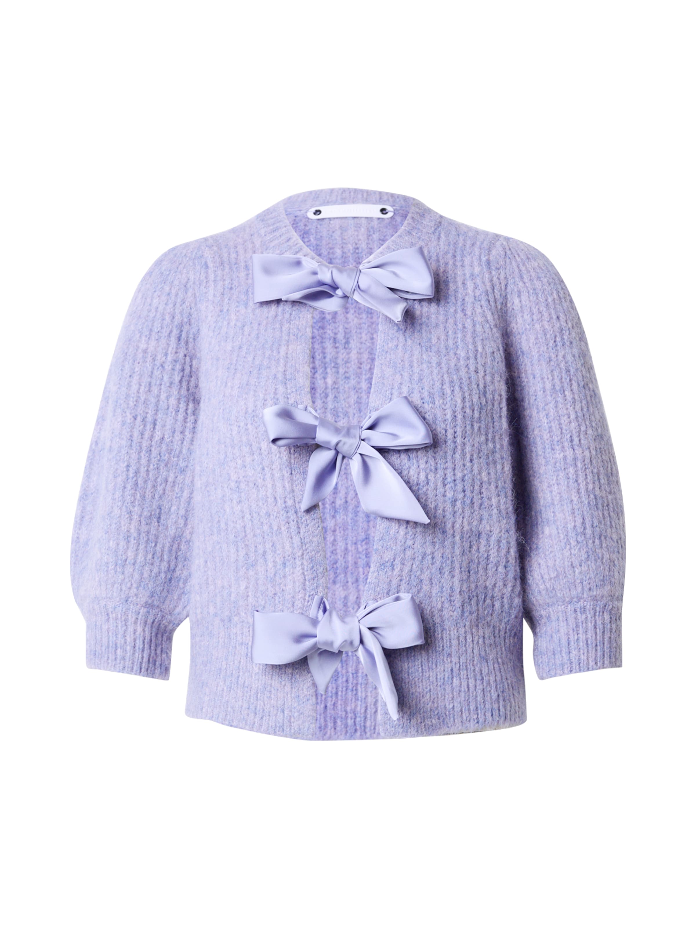Cardigan co'couture en violet : devant