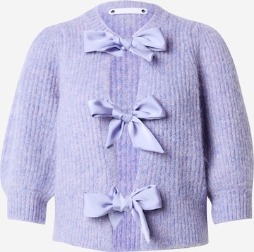 Geacă tricotată de la co'couture pe mov: față