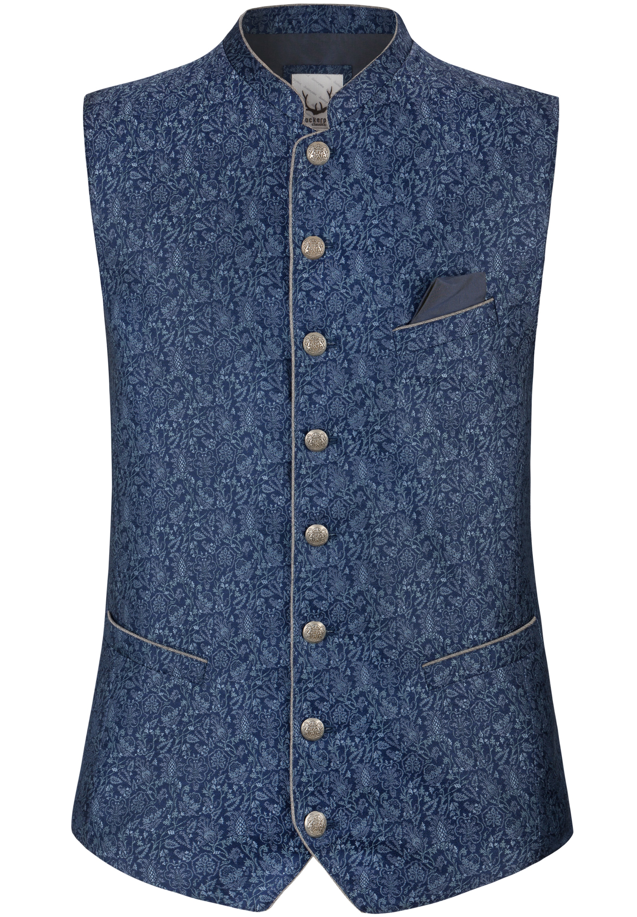 STOCKERPOINT Trachtenweste 'Edward' in Blau: Vorderseite