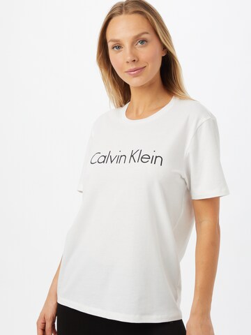 Calvin Klein Underwear Тениска за спане в бяло: отпред