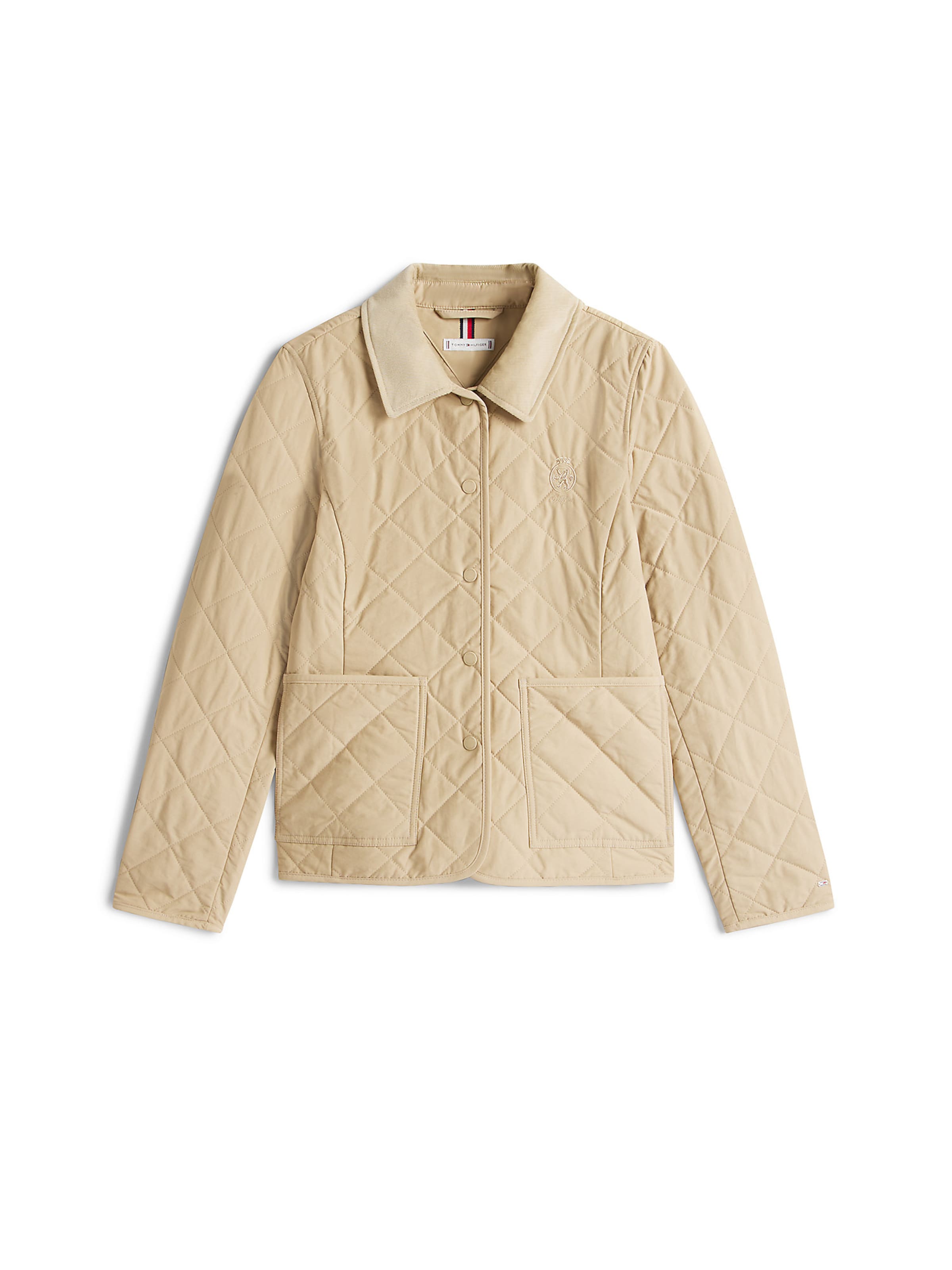 TOMMY HILFIGER Φθινοπωρινό και ανοιξιάτικο μπουφάν σε μπεζ: μπροστά