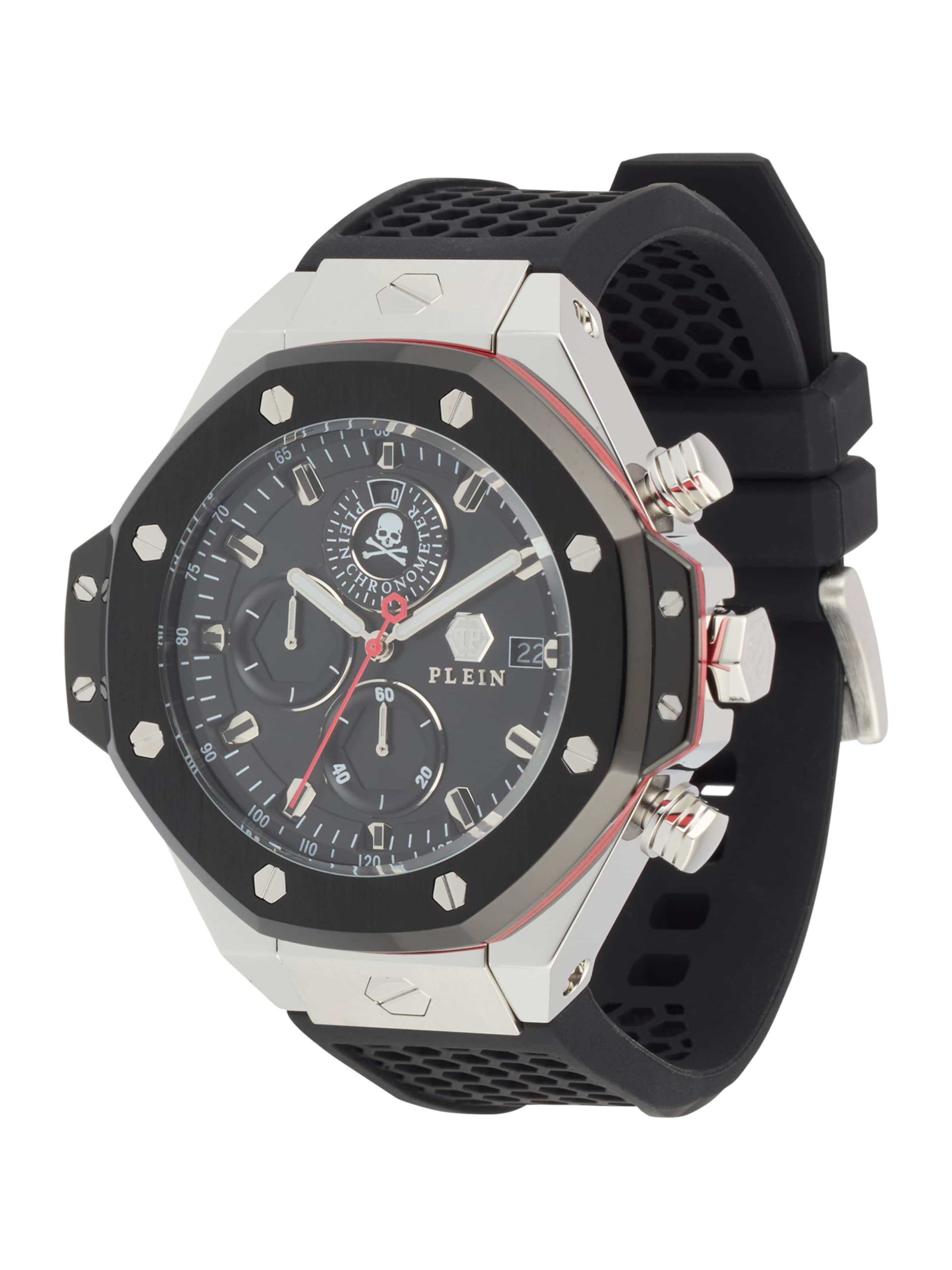 Montre à affichage analogique Philipp Plein Watches en argent : devant