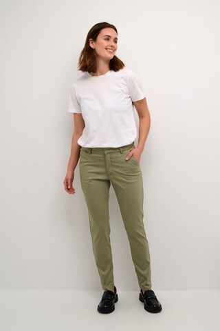 Kaffe Slimfit Chino 'Lea' in Groen