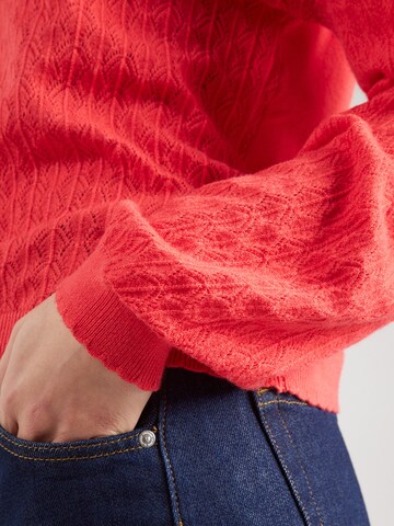 VILA Sveter 'VIEMI' - Červená