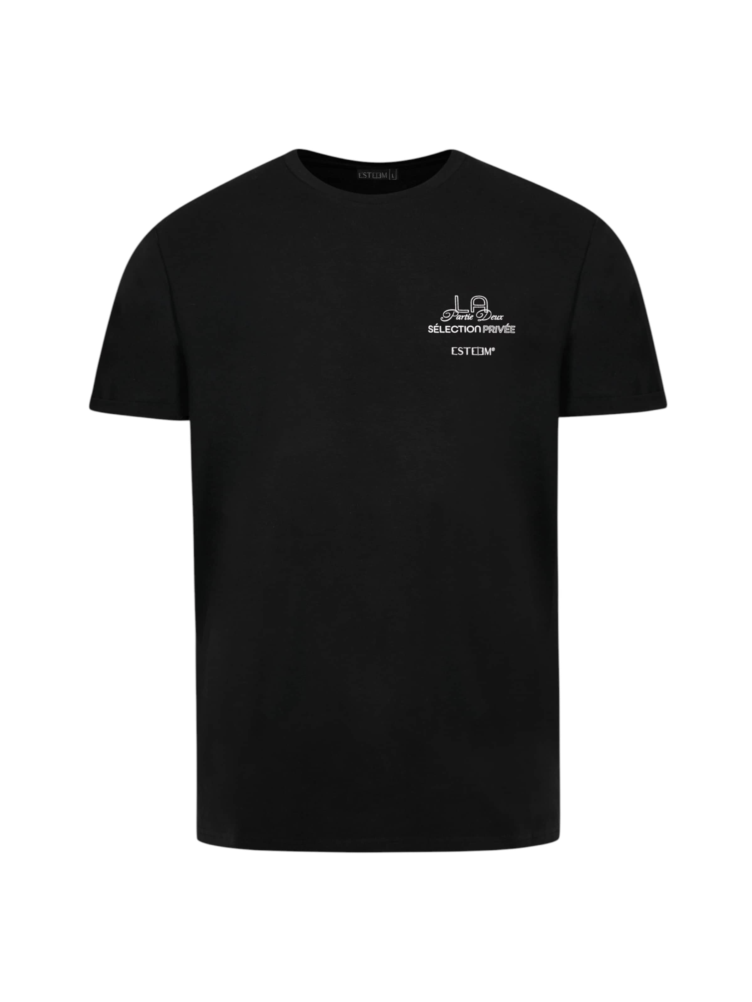ESTEEM Shirt 'Sélection Privée' in Zwart: voorkant