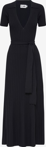 Calli Pletena obleka 'Linsey' | črna barva: sprednja stran