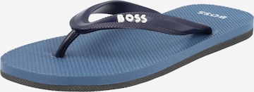 Flip-flops 'Tracy' de la BOSS Black pe albastru: față