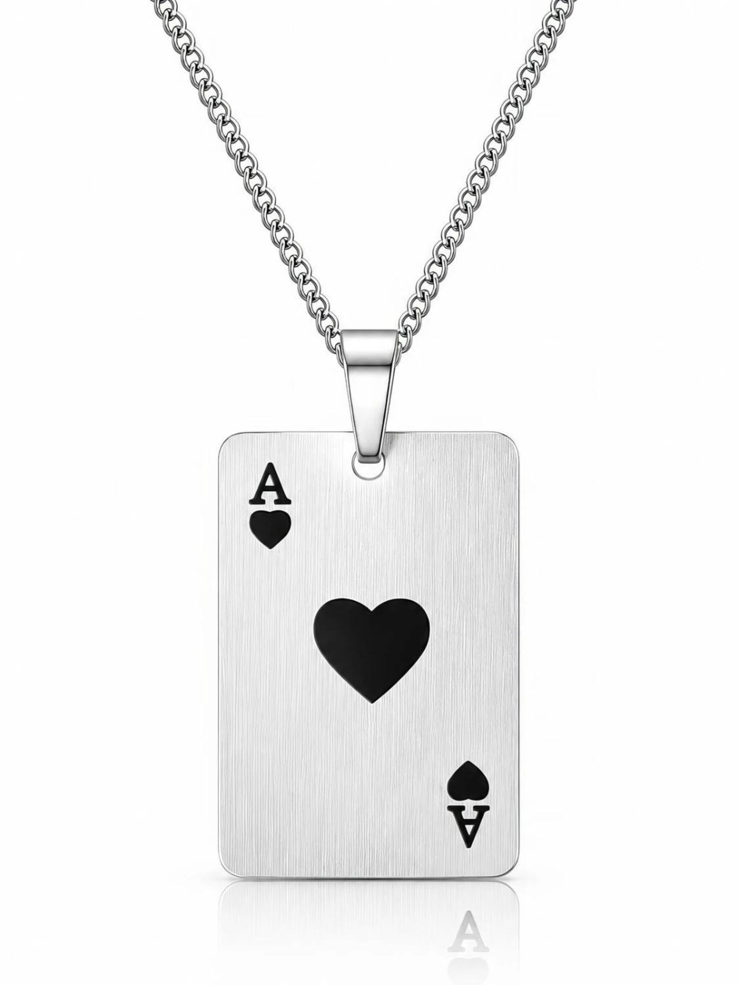 Eternal Necklace 'Herz Schwarz' in Silver