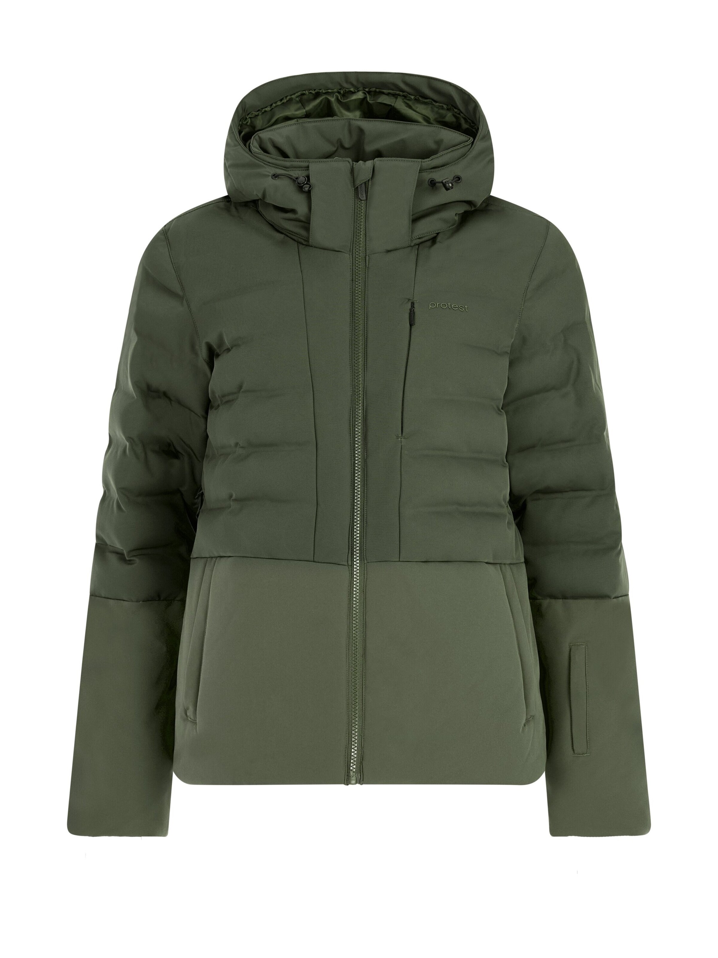 PROTEST Athletic Jacket 'PRTHazely' in Green: front