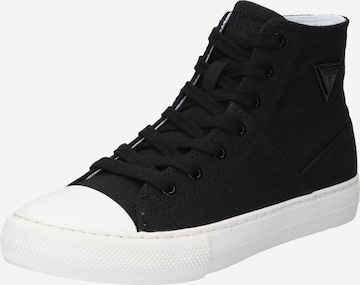 Sneaker înalt 'PRINZE' de la GUESS pe negru: față