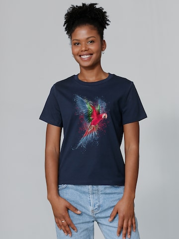 Watapparel Shirt 'Papagei' in Blue: front