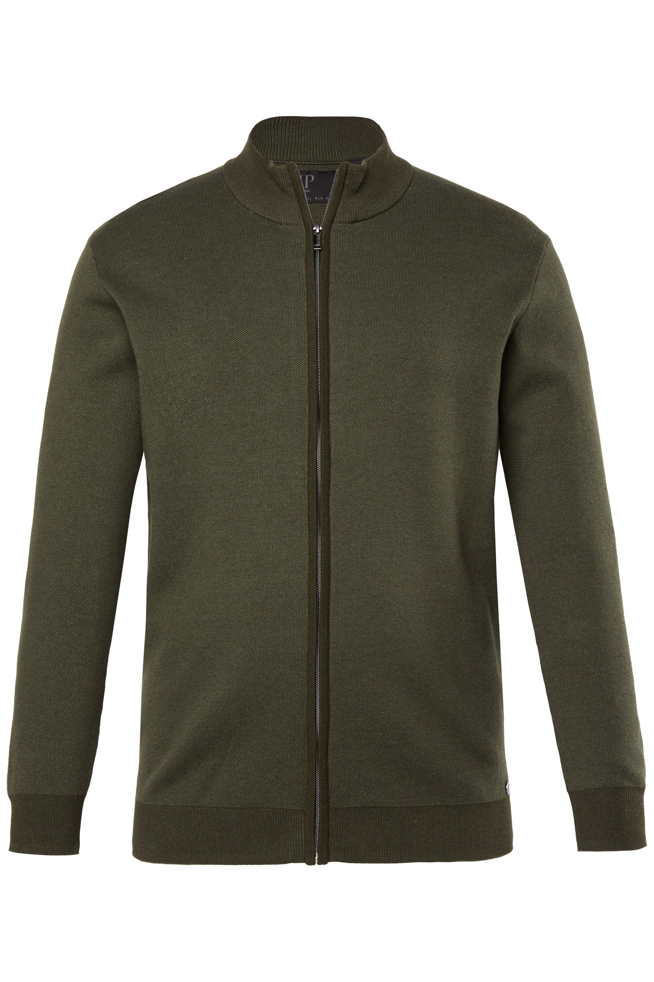 JP1880 Strickjacke in Grün: Vorderseite