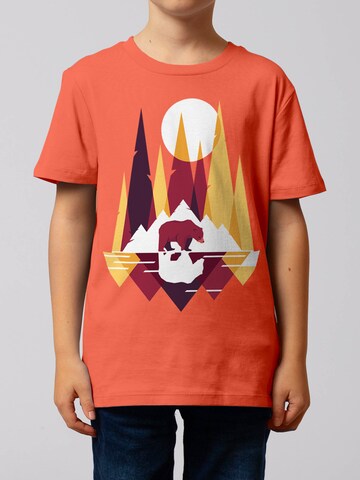 watabout.kids Shirt 'Von Bären und Bergen' in Orange: front