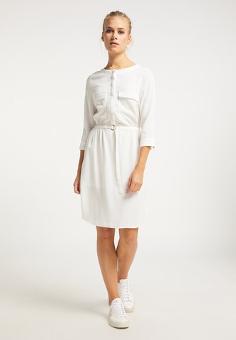 usha BLUE LABEL - Vestido camisero en blanco