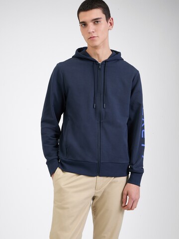 Hackett London - Casaco em moletão 'ESSENTIAL' em azul: frente