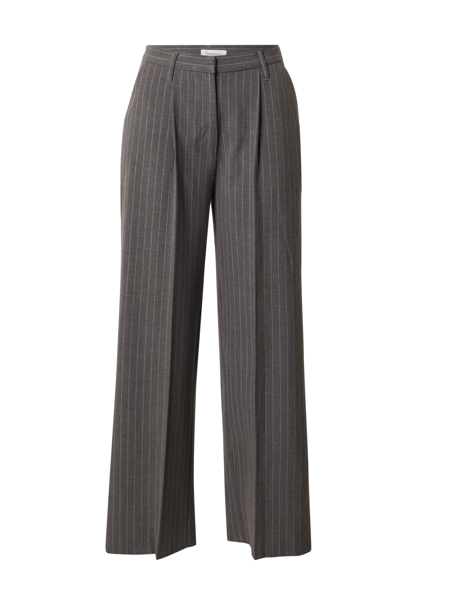 Spodnie Kobiety KnowledgeCotton Apparel Spodnie w kant POSEY w kolorze Ciemnoszarym 