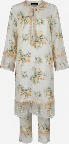 Tunique 'RADWA 2 PCs Women's Floral Co-ord Set' Radwa en beige : devant