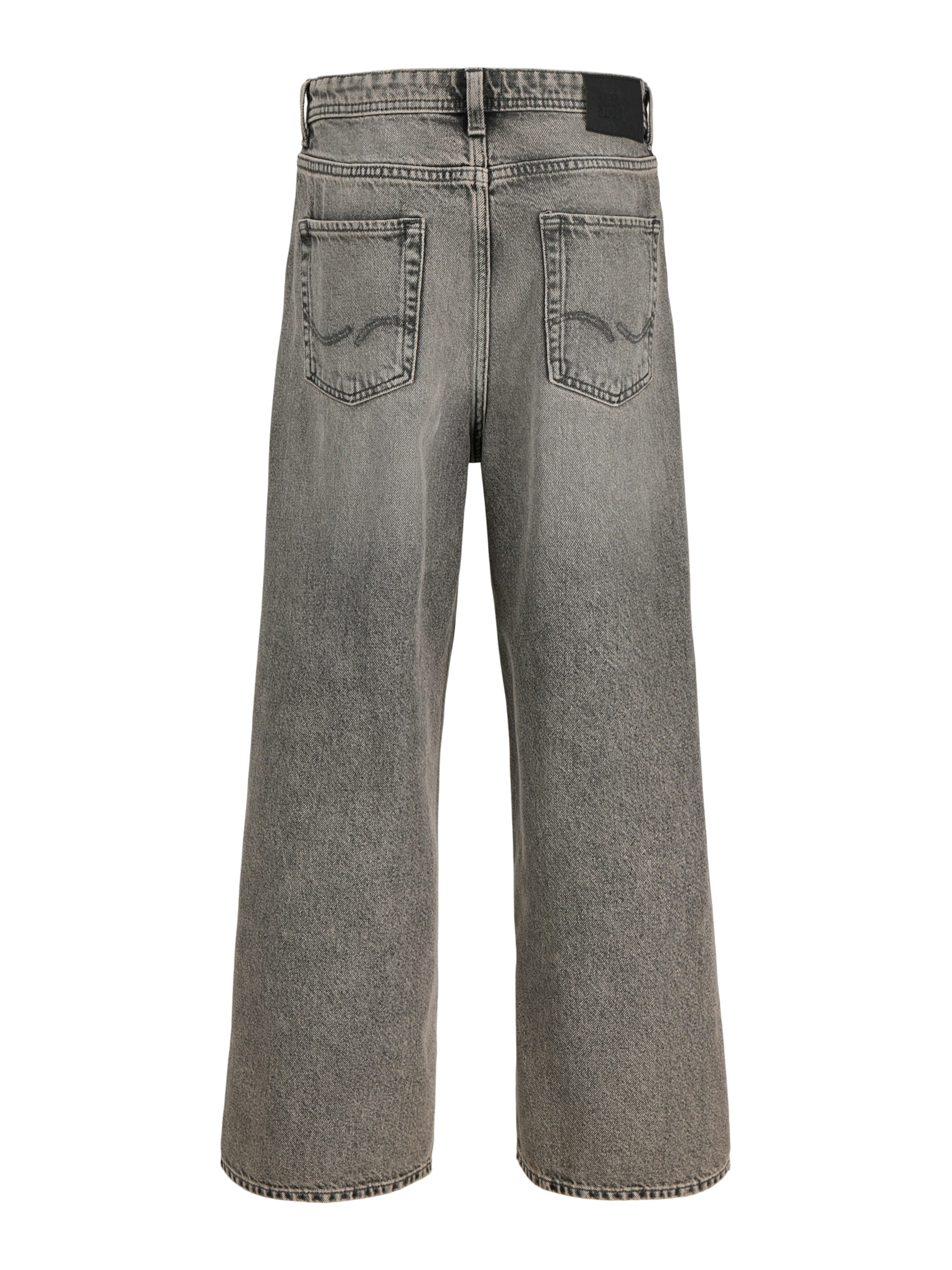 Jack & Jones Junior Wide leg Jeans 'JJIDAVE JJORIGINAL' in Black