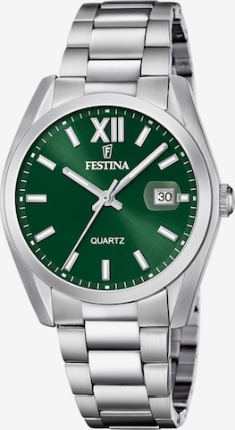 FESTINA Analoog horloge 'Watch Acero Clasico' in Groen: voorkant