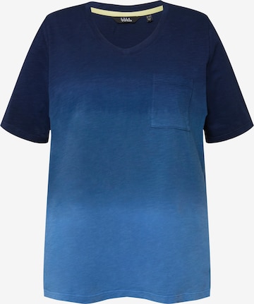 T-shirt Ulla Popken en bleu : devant