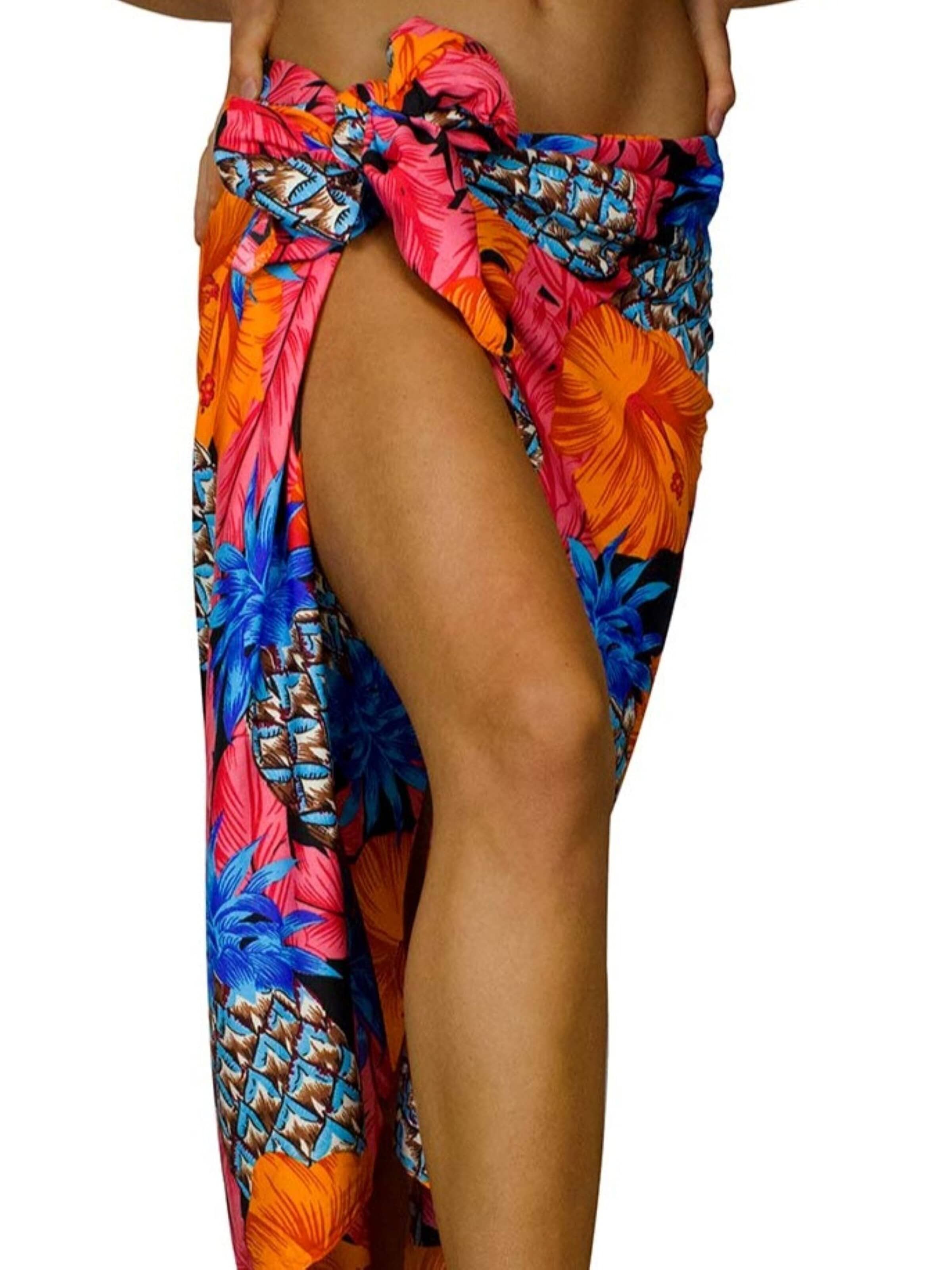 Foulard 'Pineapple Hibiscus' King Kameha en rouge