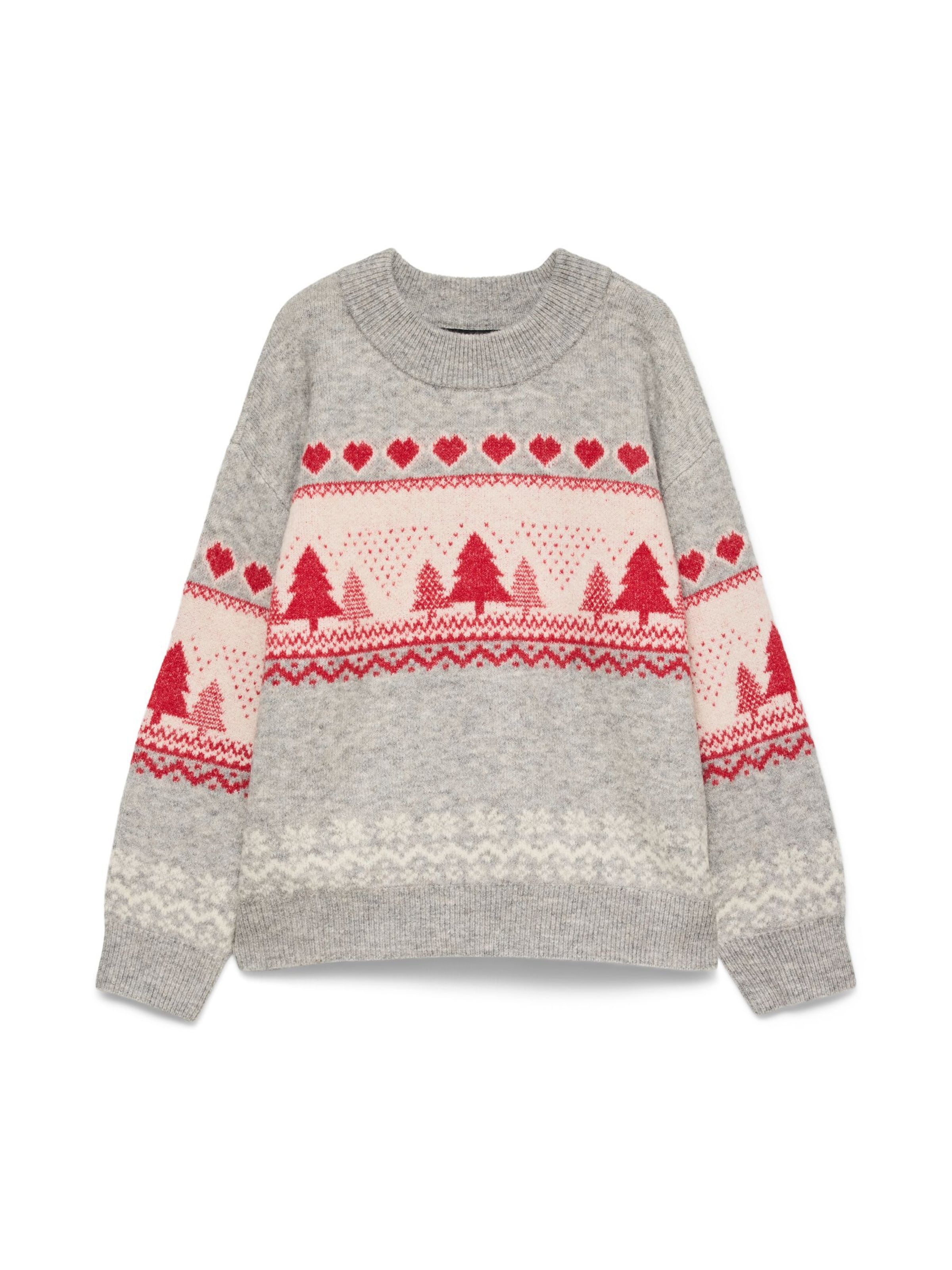 VERO MODA Trui 'VMNEW' in Grijs: voorkant
