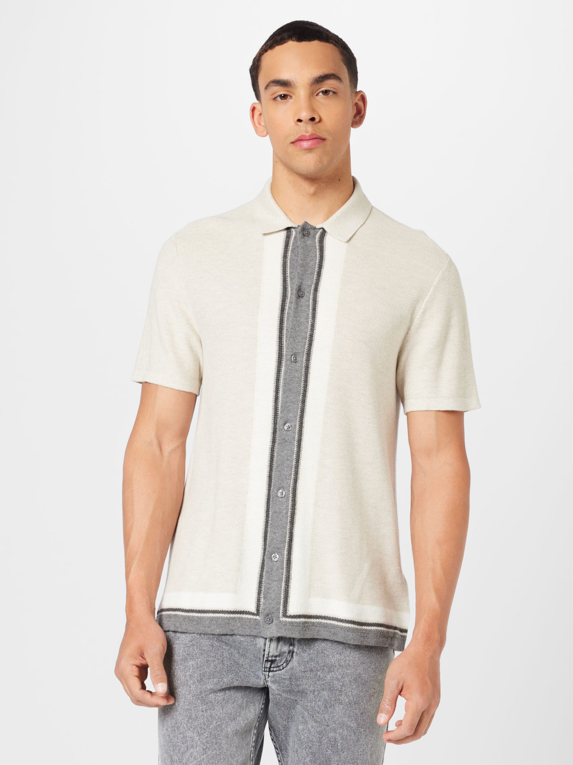 HOLLISTER Knit Cardigan in Light Beige ABOUT YOU