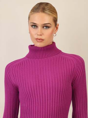APART Knitted dress in Purple