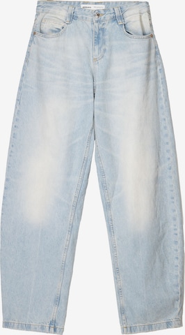 BershkaLoosefit Traperice - plava boja: prednji dio