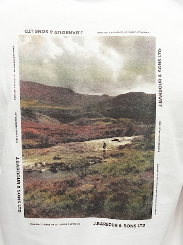 Barbour Koszulka 'Parkend Photographic' w kolorze biały