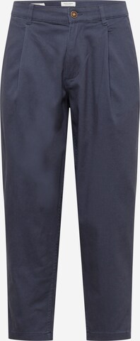 JACK & JONES Pleat-Front Pants 'BILL RICO' in Blue: front