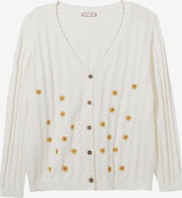 sheego by Joe Browns Knit Cardigan in White: front
