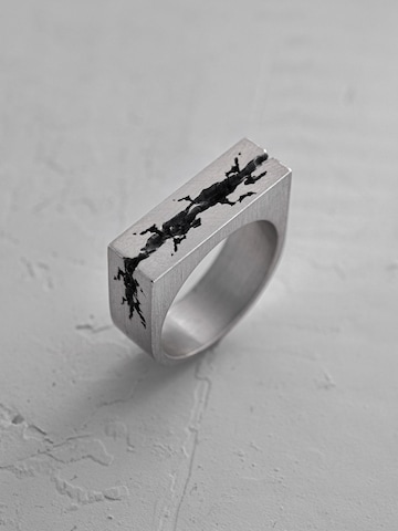 REYTEL Ring 'FRACTURE'‌‌‌‌‌‌‌‌ in Silber: Vorderseite
