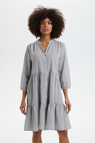 SAINT TROPEZ Shirt dress 'Mabel' in Grey: front