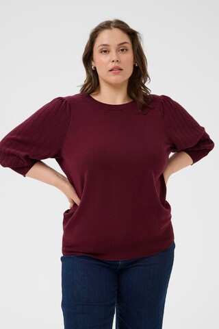 Pull-over 'Loni ' KAFFE CURVE en rouge : devant